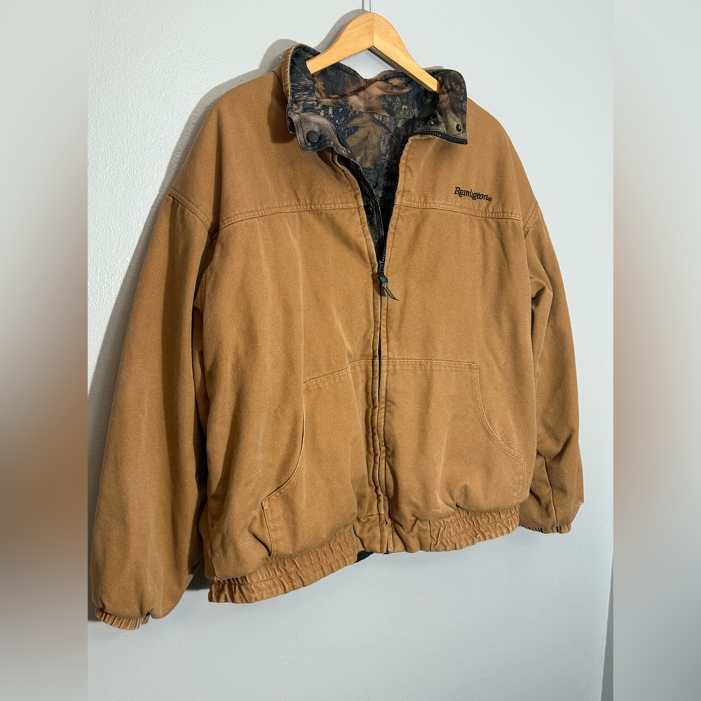 Vintage Remington Reversible Tan & Camo Hunting Jacket | XL - Picture 3 of 8